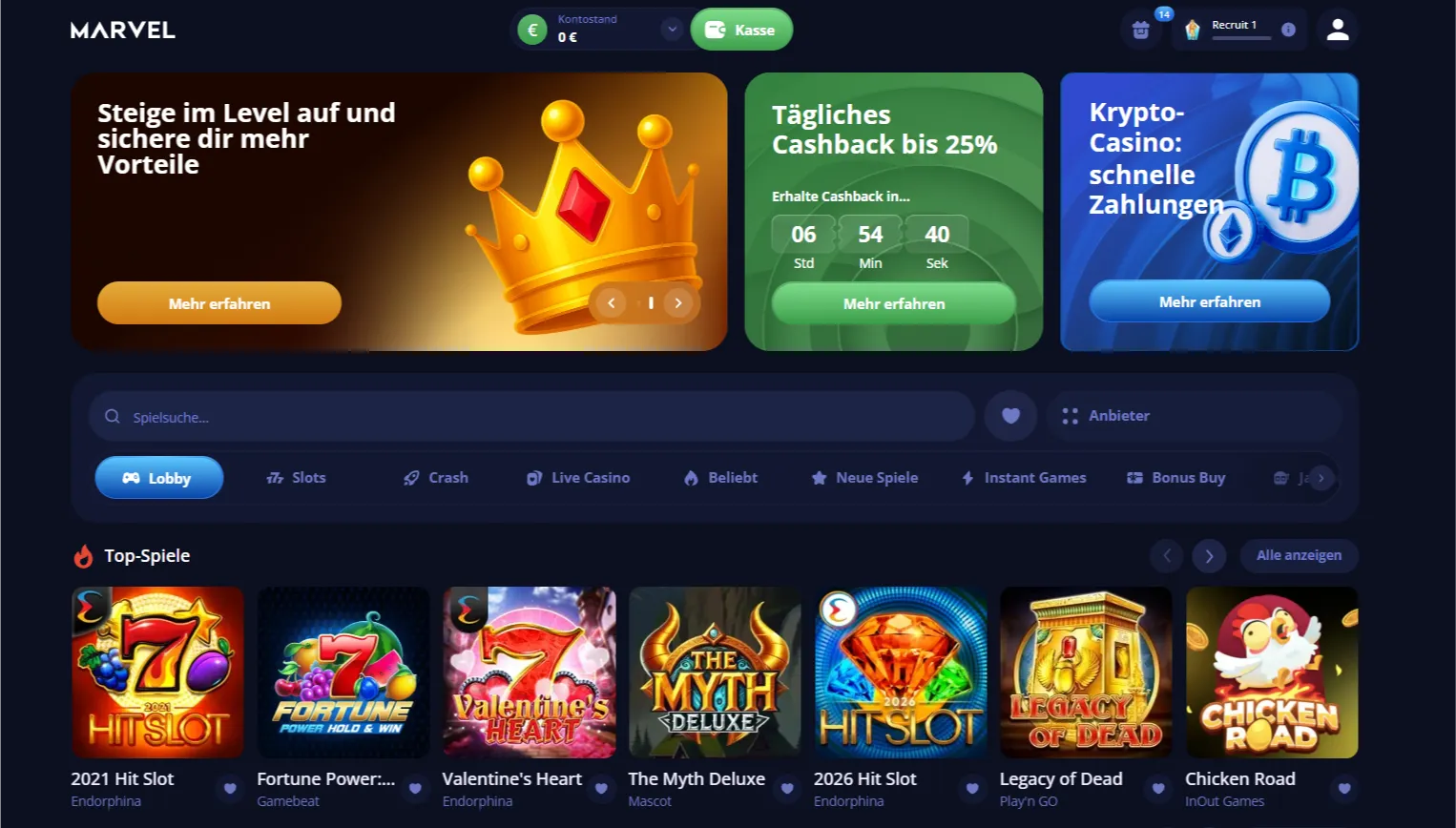 Marvel Games Online Casino – Spieleangebot im Überblick
